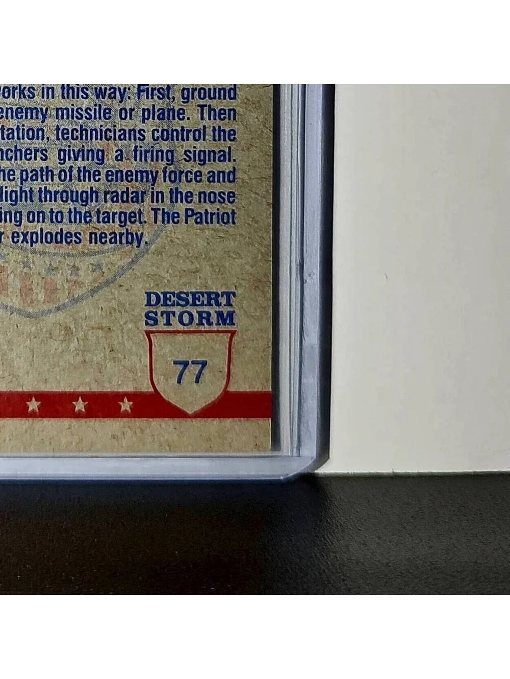 Patriot Missile Command 1991 Topps Desert Storm #77 Card